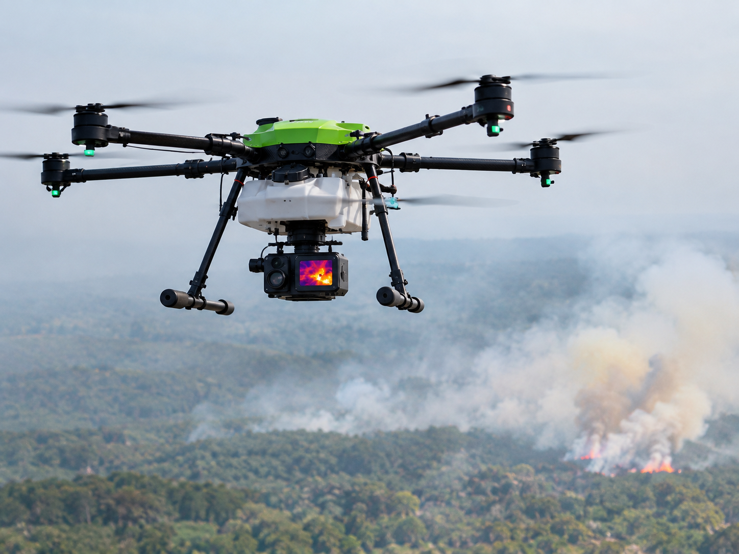 Drone pemantau karhutla dengan kamera termal